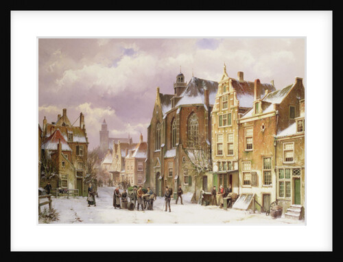 Snow in Amsterdam by Willem Koekkoek