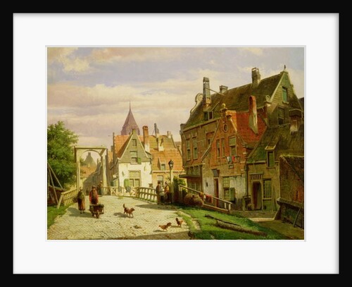 Man with a Wheelbarrow by Willem Koekkoek