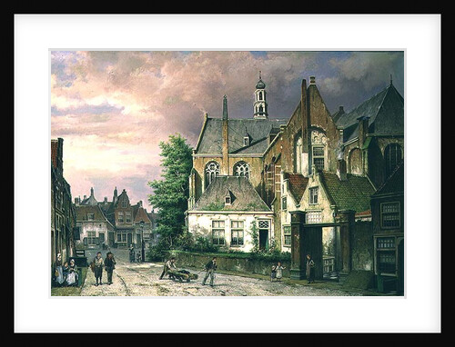 Two Men with a Cart by Willem Koekkoek