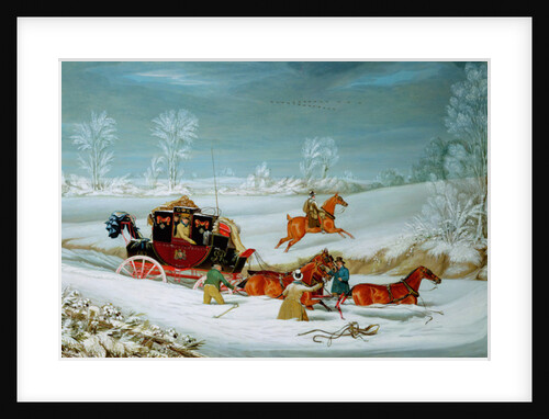 Mail Coach in the Snow by John Pollard