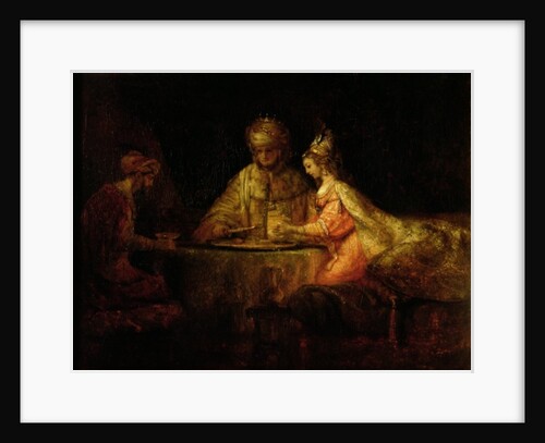 Ahasuerus, Haman and Esther, c.1660 by Rembrandt Harmensz. van Rijn