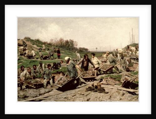 Repairing the Railway, 1874 by Konstantin Apollonovich Savitsky