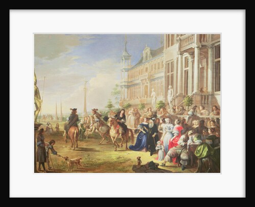 An Elegant Company Before a Palace, 1668 by Hieronymus Janssens