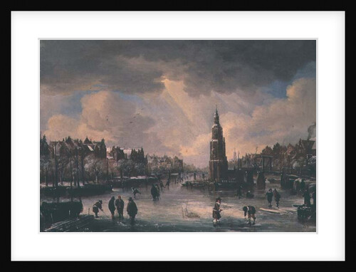 Town on a Frozen River by Aert van der Neer