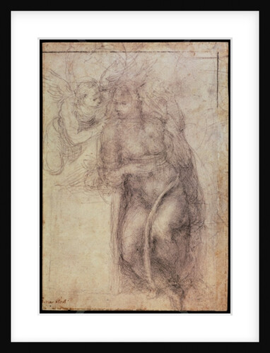 Inv.1895-9-15-516.recto Study for the Annunciation, 1547 by Michelangelo Buonarroti