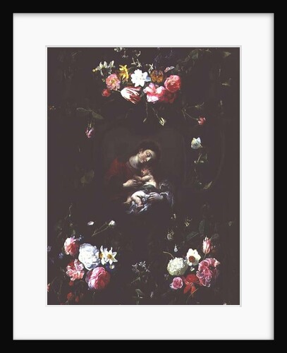 The Virgin and Child in a Garland of Flowers by Daniel Seghers