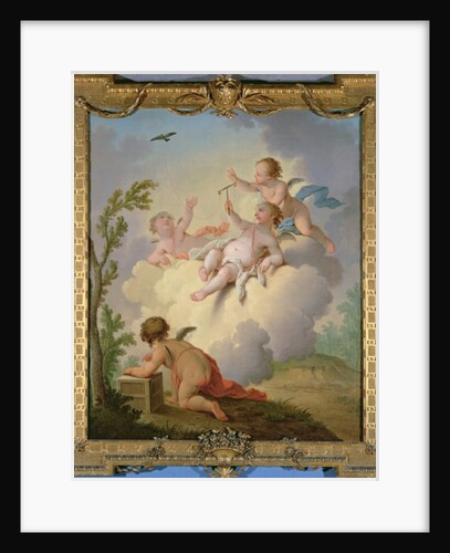 Angels Playing with a Bird in a Landscape by Hendrik Willem Schweickhardt