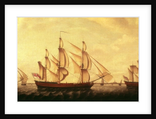 Three Hudson Bay ships in the Thames by Francis Holman