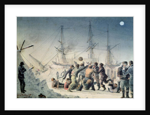 Incidents on a Trading Journey: Men Playing Football on Board HMS 'Terror', 1836 by Lieutenant Smyth