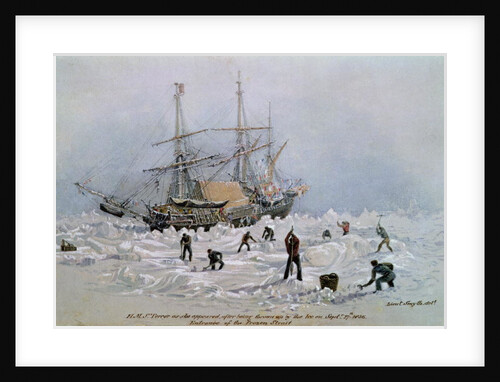 Incidents on a Trading Journey: HMS Terror as she Appeared After Being Thrown Up by the Ice in Frozen Channel, September 27th 1836 by Lieutenant Smyth