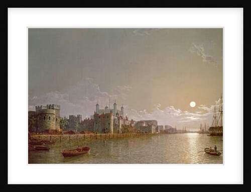 The Thames by Moonlight with Traitors' Gate and the Tower of London by Henry Pether