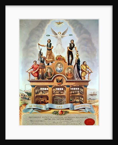 Trade Emblem of the Amalgamated Society of Engineers, Machinists, Millwrights, Smiths and Pattern Makers by James Sharples