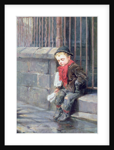 The News Boy by Ralph Hedley