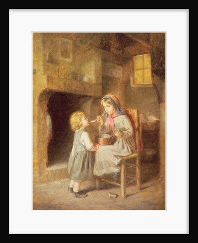 Young Girl Feeding a Toddler by Paul Seignac