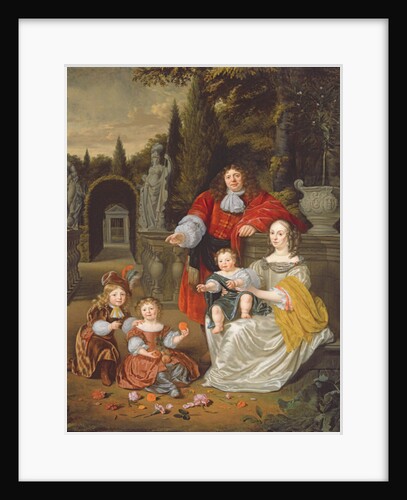 A Family Group on a Terrace, 1670 by Michiel van Musscher