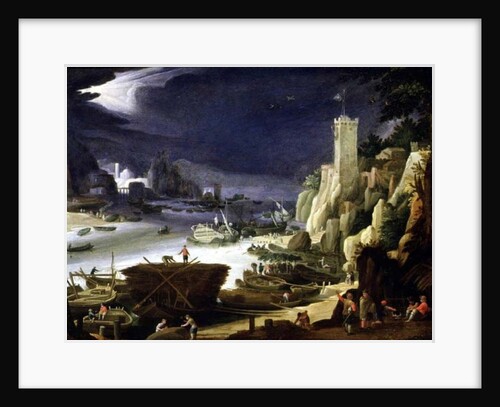 A Mountainous Estuary Landscape by Paul Brill or Bril