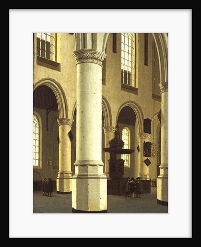 Interior of the Oude Kerk in Delft by Hendrik Cornelisz. van Vliet