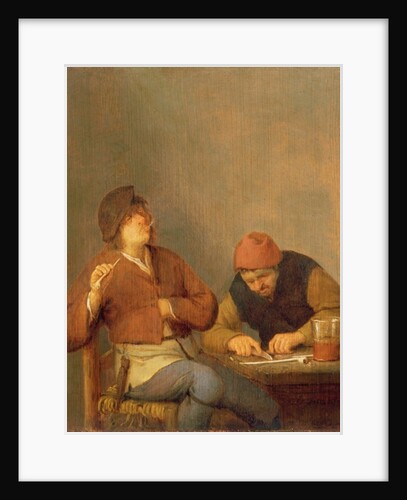 Two Smokers in an Interior, 1643 by Adriaen Jansz. van Ostade