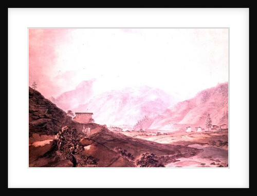 Mountain Scene near Thimphu, Bhutan, 1783, by Samuel Davis