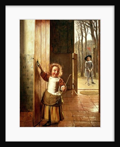 Children in a Doorway with 'Golf' Sticks, c.1658-60 by Pieter de Hooch