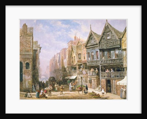 Watergate Street, looking towards Eastgate, Chester, c.1870 by Louise Ingram Rayner