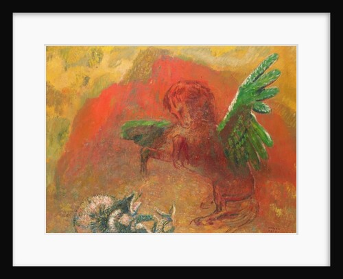 Pegasus and the hydra, c.1907 by Odilon Redon
