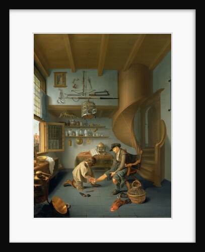 A Barber surgeon tending a peasant's foot, c.1650 by Issac Koedyck