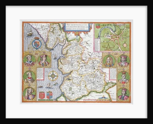 Lancashire in 1610 by John Speed