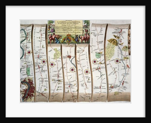 Road from London to Bristol, from John Ogilby's 'Britannia' by John Ogilby