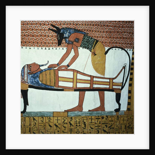 Anubis and a Mummy by Egyptian 19th Dynasty