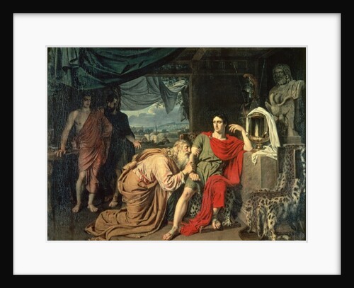 King Priam begging Achilles for the return of Hector's body, 1824 by Aleksandr Andreevich Ivanov