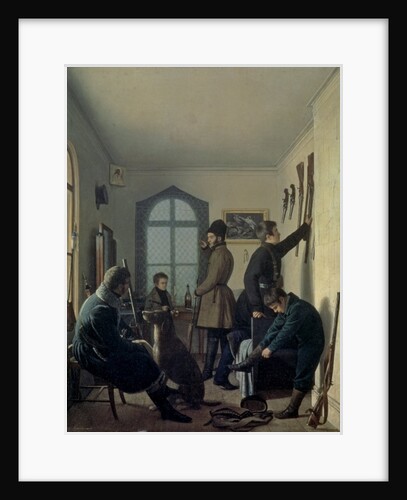 Preparations for Hunting, 1836 by Jevgraf Fiodorovitch Krendovsky