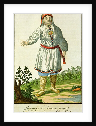 Woman peasant's summer costume, Cheremes Tribe, Russian, 18th century by Anonymous