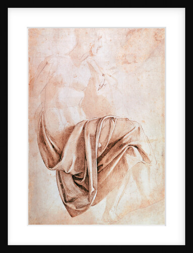 Inv. 1887-5-2-118 Recto Study of drapery by Michelangelo Buonarroti