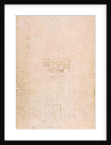 W.54 Study of a dragon by Michelangelo Buonarroti