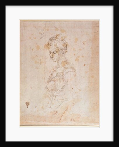 Sketch of a woman by Michelangelo Buonarroti