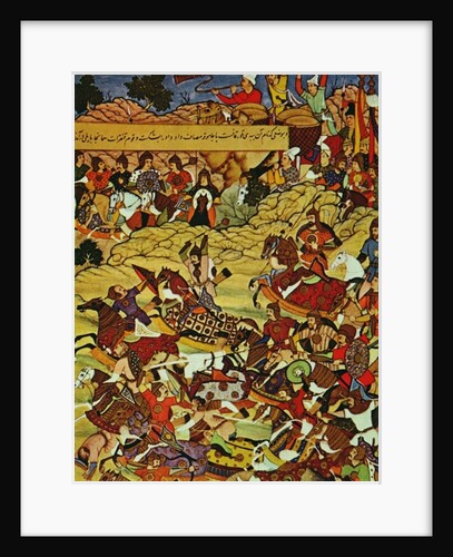 Genghis Khan in battle, preceded by Gebe, one of his generals by Anonymous
