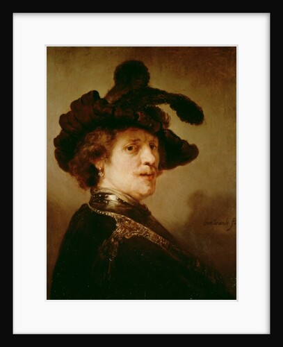 Tronie of a Man with a Feathered Beret, c.1635-40 by Rembrandt Harmensz. van Rijn