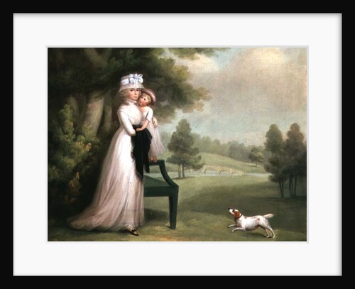 Woman and Child in Park by Richard Cosway