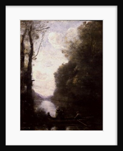 The Ferryman Leaving the Bank with Two Women, 1865 by Jean Baptiste Camille Corot