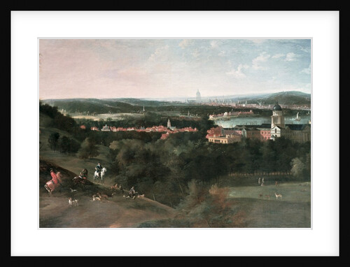 View across Greenwich Park towards London, Painted for Louis XV in Paris by Jean Rigaud