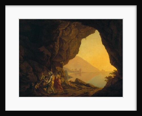 A Grotto in the Kingdom of Naples, with Banditti, exh. 1778 by Joseph Wright of Derby
