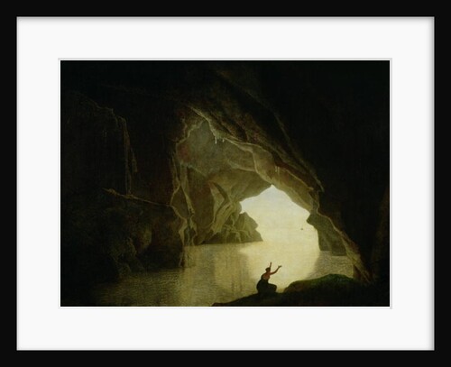A Grotto in the Gulf of Salernum, with the figure of Julia, banished from Rome, exh. 1780 by Joseph Wright of Derby