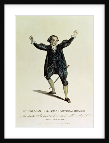 Mr Holman in the Character of Romeo, pub. 1784 by Anonymous