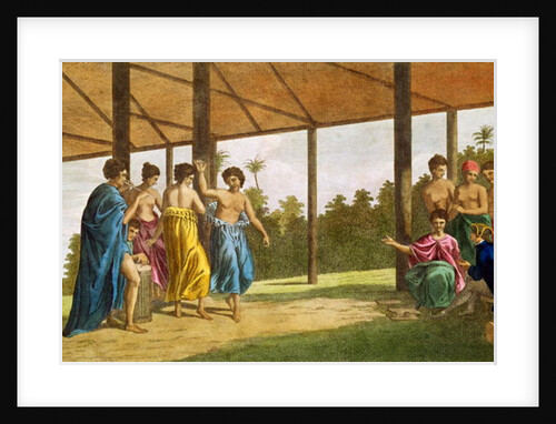 Captain Wallis, on his arrival in O'Taheite, in conversation with Oberea the Queen by English School