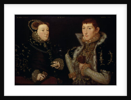 Lady Mary Nevill and her son Gregory Fiennes, 1559 by Hans Eworth or Ewoutsz