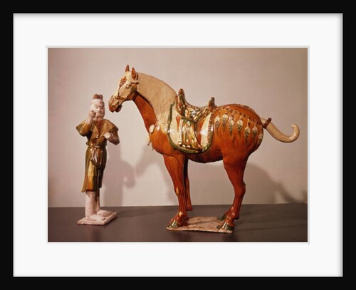 Horse and groom, Tang Dynasty by School Chinese