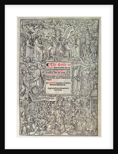 Titlepage introducing English translation of the Great Bible by English School