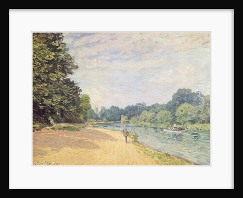 The Thames with Hampton Church, 1874 by Alfred Sisley