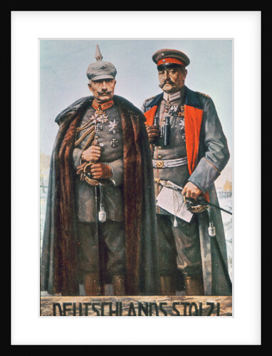 Kaiser Wilhelm II and Field Marshal Hindenburg by German School